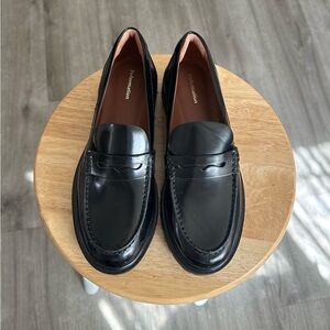 *SOLD* Reformation Black Leather Loafers
